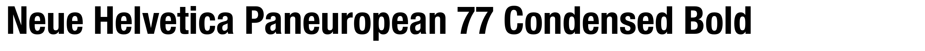Neue Helvetica Paneuropean 77 Condensed Bold